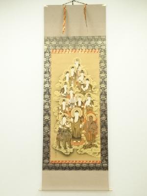 素仙筆　十三仏　肉筆絹本掛軸（共箱）